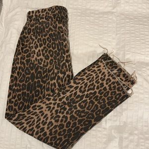 ZARA trf Collection Leopard Print jeans